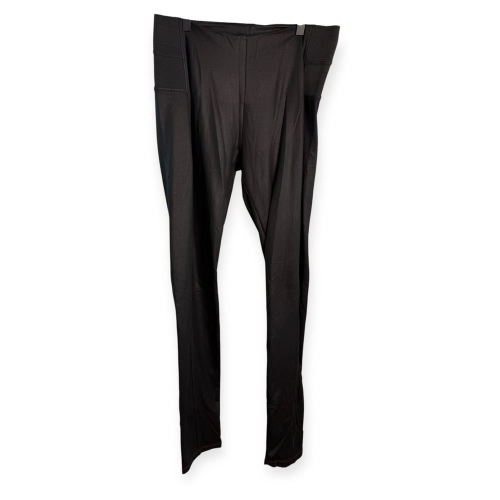 Shinestar Black Faux Leather Pull On Leggings‎ XL